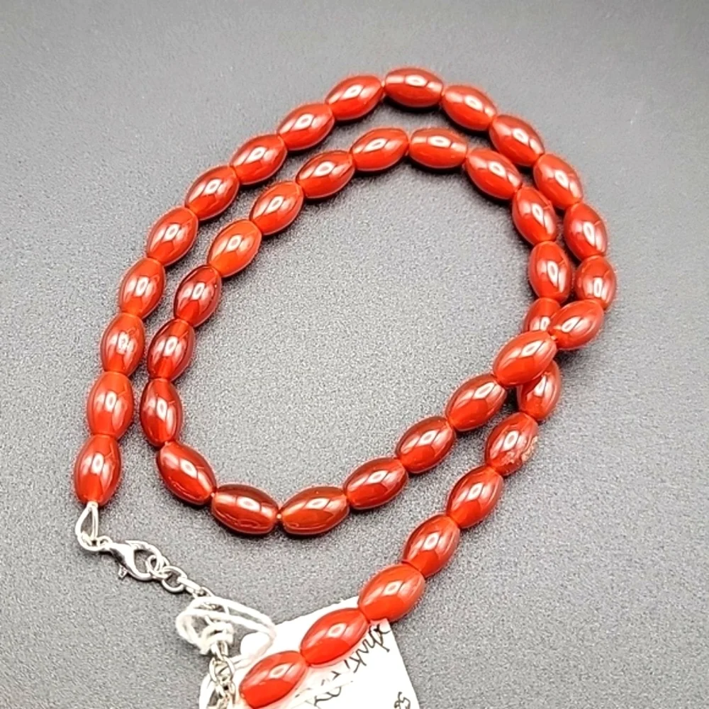 242.00 Cts Red Onyx Oblong Beaded Natural Gemstone 20